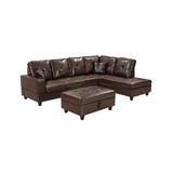 Latitude Run® 3 Piece Faux Leather Living Room Set Faux Leather in Brown | 34 H x 103 W x 74 D in | Wayfair Living Room Sets