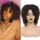 Perruque synthétique tressée au Crochet perruque bouclée Dreadlock brune pour femmes et hommes