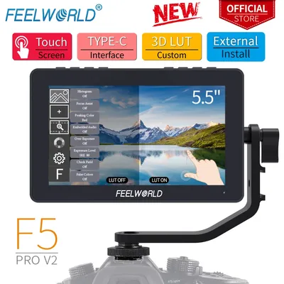 FEELWORLD – moniteur de champ F5 Pro V2 pour caméra DSLR écran tactile de 5.5 pouces LUT 3D