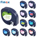Fimax 1 pièces 91200 91201 91330 Dymo 12mm étiquette Compatible pour DYMO LetraTag bande 12267 fabricant d'étiquettes en plastique 91203 16951 ruban d'étiquettes