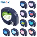 Fimax-Étiqueteuse en plastique compatible pour DYMO LetraTag Tape 91200 91201 91330 12267 12mm