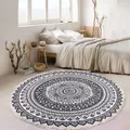 Tapis rond Vintage Mandala Boho tapis de sol décoratif en macramé pour salon et chambre à coucher