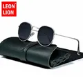 LeonLion – lunettes de Soleil rondes rétro pour Homme et femme verres de luxe en métal protection