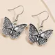 Boucles d'oreilles papillon bohème pour femmes et filles accessoires de bijoux goutte d'oreille