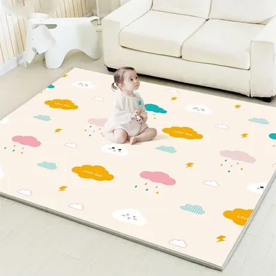 Tapis Pliant en Polymère XPE pour Chambre de Bébé Jouet pour Enfant 1cm 200x180cm