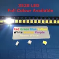 Diode électroluminescente LED 100 SMT 3528 pièces SMD puce blanche PLCC ultra lumineux montage