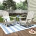 Polytrends Laguna All Weather Poly Outdoor Patio Adirondack Chair Set - with Square Side Table (3-Piece)