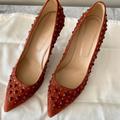 J. Crew Shoes | Jcrew Collection Suede Studded Pumps | Color: Red | Size: 8.5