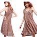 Anthropologie Dresses | Maeve Anthropologie Westwater Chevron Knit Ruffle Sweater Tunic Slip Dress - M | Color: Brown/Orange | Size: M