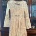 Free People Dresses | Free People Cream Lace Dress Size 4 Split Bell Sleeve Never Worn | Color: Cream | Size: 4