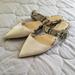 Michael Kors Shoes | Michael Kors Viola Flat Cream And Snake Print With Rhinestone Buckle | Color: Cream/Gray | Size: 6