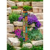 Studio M May Peace Prevail Pole Garden Art Resin/Plastic, Size 40.0 H x 4.0 W x 4.0 D in | Wayfair PL40006