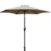 9' Pole Patio Umbrella with Carry Bag & Water-resistant Polyester Canopy, Gray