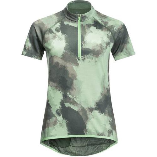 JACK WOLFSKIN Damen Shirt TOURER HALFZIP PRINT T W, Größe M in Grün