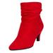 Wide Width Women's The Kourt Bootie by Comfortview in Bright Ruby (Size 11 W)