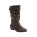 Wide Width Women's Heather Wide Calf Boot by Comfortview in Grey (Size 11 W)