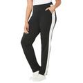 Plus Size Women's Glam French Terry Active Pant by Catherines in Black And White (Size 5X)