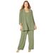 Plus Size Women's Masquerade Beaded Pant Set by Catherines in Sage (Size 26 W)