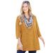 Plus Size Women's Impossibly Soft Tunic & Scarf Duet by Catherines in Honey Mustard (Size 5X)