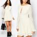 Free People Dresses | Free People Teen Witch Lace Keyhole Cut Out Skater Fit & Flare Mini Dress L | Color: Cream | Size: L