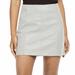 Free People Skirts | Free People Womens Modern Femme Faux Leather Vegan Mini Skirt | Color: Gray/Silver | Size: 4