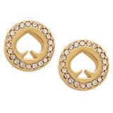 Kate Spade Jewelry | Kate Spade Gold Spot The Spade Crystal Halo Earrings | Color: Gold | Size: Os