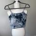 American Eagle Outfitters Tops | American Eagle Cropped Tank Top Blue Tie Dye | Color: Blue | Size: M
