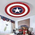 Captain America Ceiling Light LED Creative Ceiling Lamp Wall Lamp Dimmable with Remote Control Metal Acrylic Lamp Shade Children's Room Bedroom Kindergarten Decorative Lighting,50cm