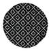 Black/White 94 x 94 x 1.5 in Area Rug - Foundry Select Ruth Trellis Shag Rug Black & White | 94 H x 94 W x 1.5 D in | Wayfair