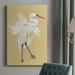 Rosecliff Heights Heron Plumage V Premium Gallery Wrapped Canvas - Ready To Hang Canvas, Solid Wood in White/Yellow | 27 H x 16 W x 1.5 D in | Wayfair