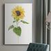 Rosalind Wheeler Sunflower I Premium Gallery Wrapped Canvas - Ready To Hang Metal in Green/Yellow | 60 H x 40 W x 1.5 D in | Wayfair