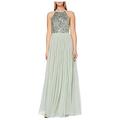 Maya Deluxe Women's Pailletten Cocktailkleid Damen Tüllkleid Kleid Nackenband Abendkleid Elegant für Hochzeit Brautjungfernkleid Bridesmaid Dress, Sage Green, 46