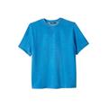 Men's Big & Tall Short-Sleeve Fleece Sweatshirt by KingSize in Bright Blue (Size 4XL)