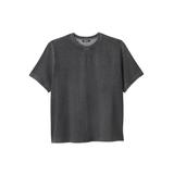 Men's Big & Tall Short-Sleeve Fleece Sweatshirt by KingSize in Smoke (Size 2XL)