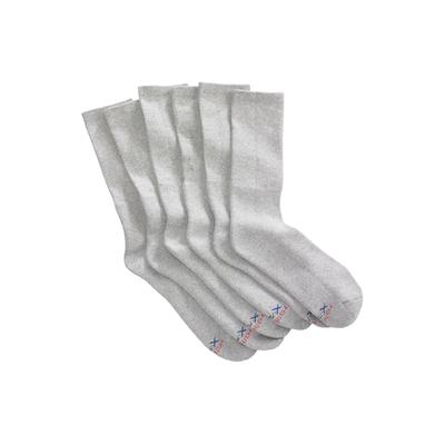 Men's Big & Tall Hanes® X-Temp® Crew-Length Socks 6-Pack by Hanes in Heather Grey (Size XL)