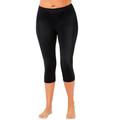 Plus Size Women's Chlorine Resistant Swim Capri by Swimsuits For All in New Black (Size 12)