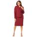 Plus Size Women's 2-Piece Single Breasted Jacket Dress by Jessica London in Rich Burgundy (Size 32 W) Suit