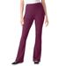 Plus Size Women's Stretch Cotton Bootcut Pant by Woman Within in Deep Claret (Size 2X)