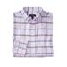 Men's Big & Tall KS Signature Wrinkle-Free Oxford Dress Shirt by KS Signature in Soft Purple Windowpane (Size 17 1/2 37/8)