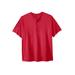 Men's Big & Tall Shrink-Less™ Lightweight Henley T-Shirt by KingSize in Red (Size 2XL) Henley Shirt