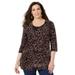 Plus Size Women's Poetry Tiered Tee by Catherines in Animal Print (Size 1X)