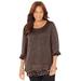 Plus Size Women's Impossibly Soft Duet Tunic by Catherines in Coffee Bean (Size 4X)