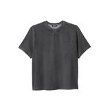 Men's Big & Tall Short-Sleeve Fleece Sweatshirt by KingSize in Smoke (Size 8XL)