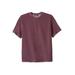 Men's Big & Tall Short-Sleeve Fleece Sweatshirt by KingSize in Burgundy (Size XL)