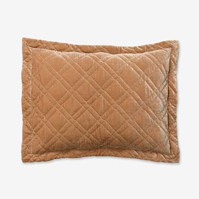 Velvet Diamond Quilted Sham by BrylaneHome in Almond (Size KING)