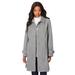 Plus Size Women's Plush Fleece Jacket by Roaman's in Medium Heather Grey (Size M)
