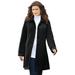 Plus Size Women's Plush Fleece Jacket by Roaman's in Black (Size 3X)