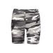 Plus Size Women's Stretch Knit Bike Shorts by ellos in Black White Camouflage (Size 18/20)