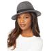 Women's Felt Fedora by Accessories For All in Heather Charcoal 100% Wool Hat