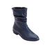 Extra Wide Width Women's Madison Bootie by Comfortview in Navy (Size 7 1/2 WW)